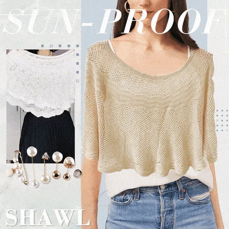 🔥Last Day Promotion 70% OFF-🔥-Knitted Sun-proof Shawl