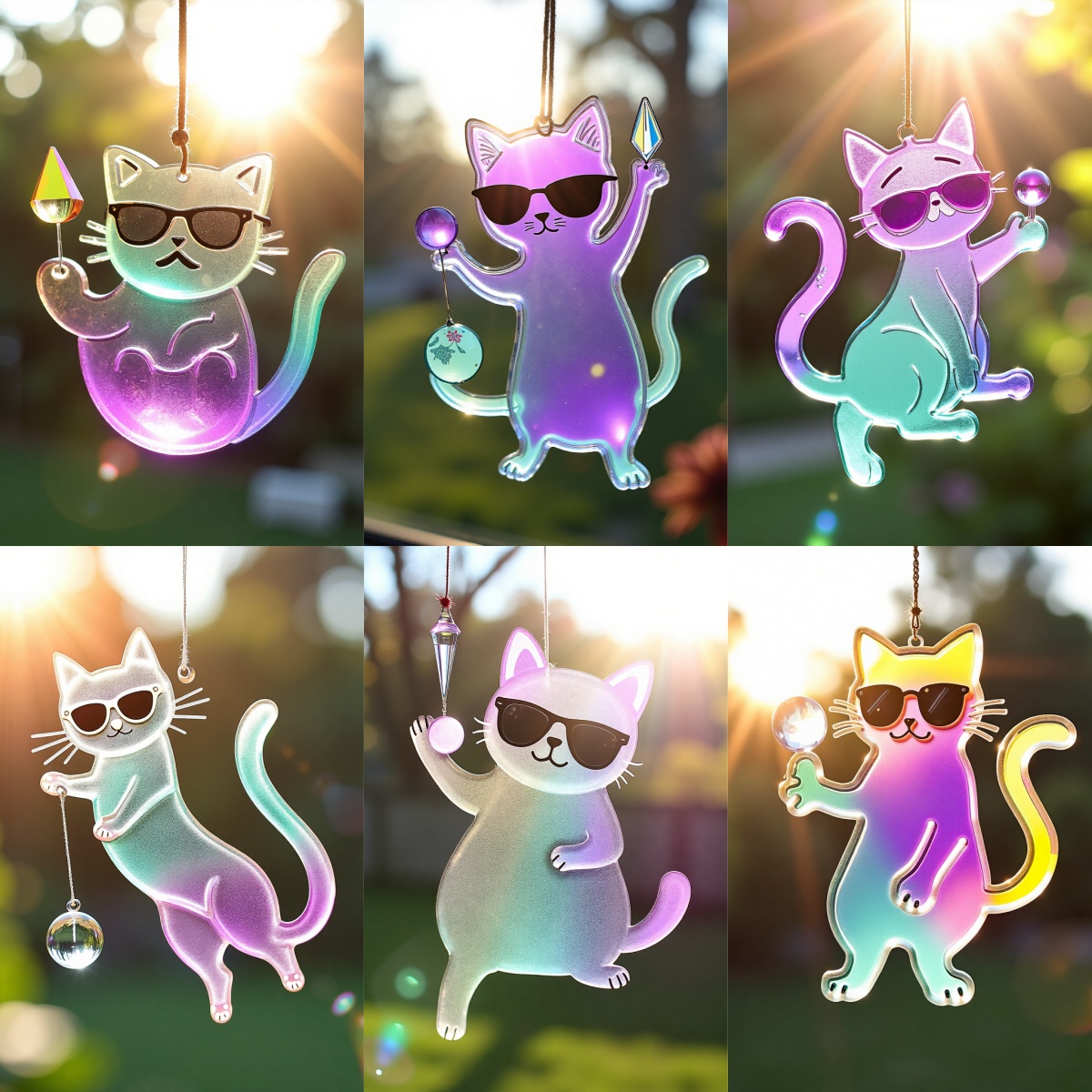 Colorful Cat Sun Catcher