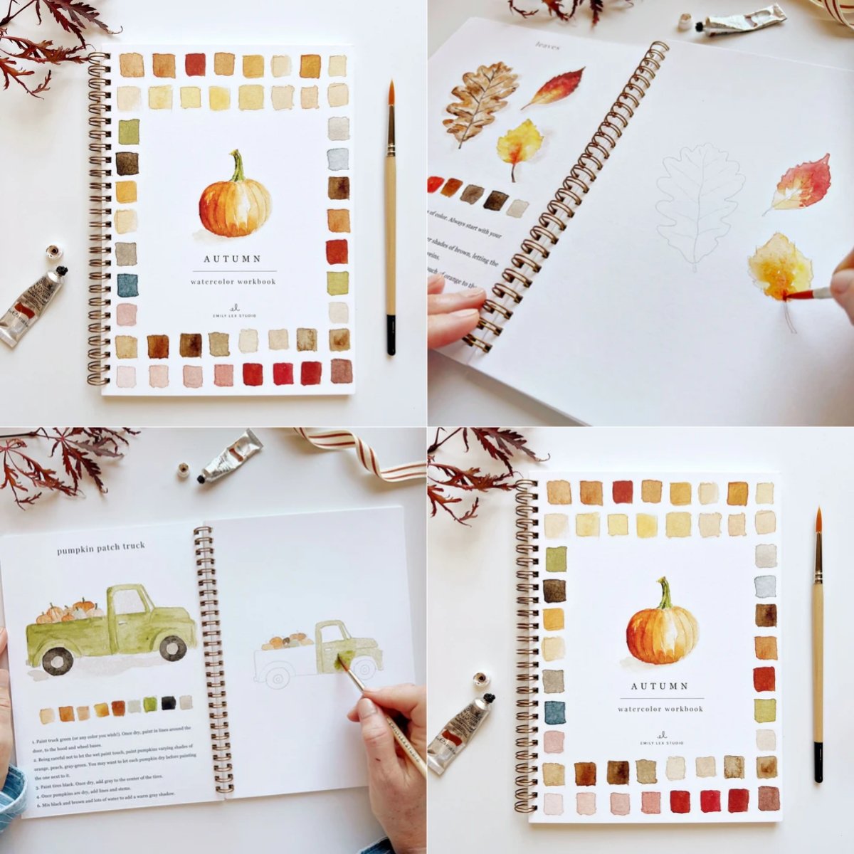 🖼️ Anfängerfreundliches 💕 Aquarell-Arbeitsbuch