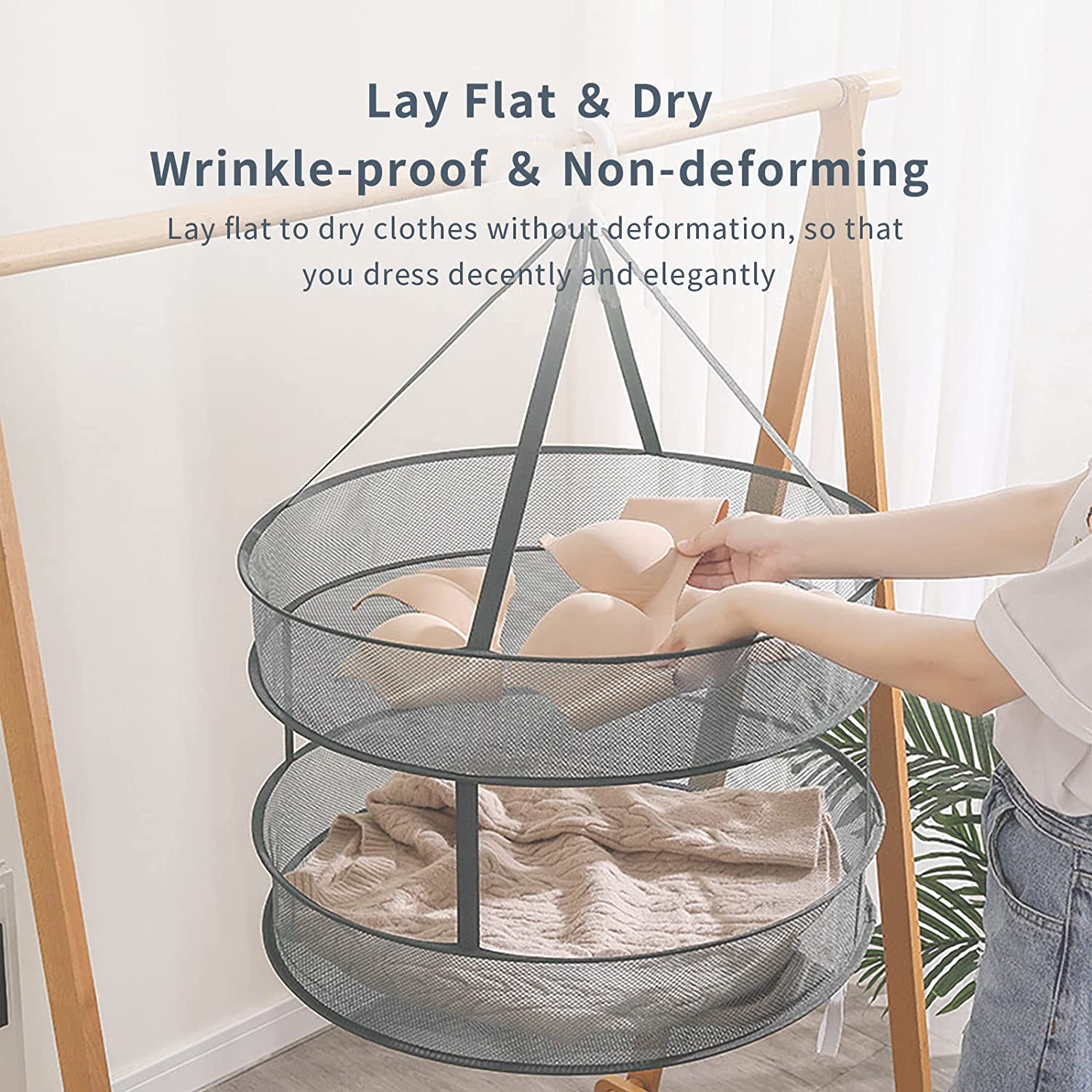 (🔥Last Day Promotion-48%OFF)Foldable Drying Basket for Socks & Sweater(Buy 2 get 1 Free)