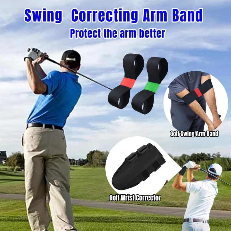 🔥Last Day Promotion 48% OFF-🎁-Golf Wrist Correction Trainer & Arm Band Set🏌️