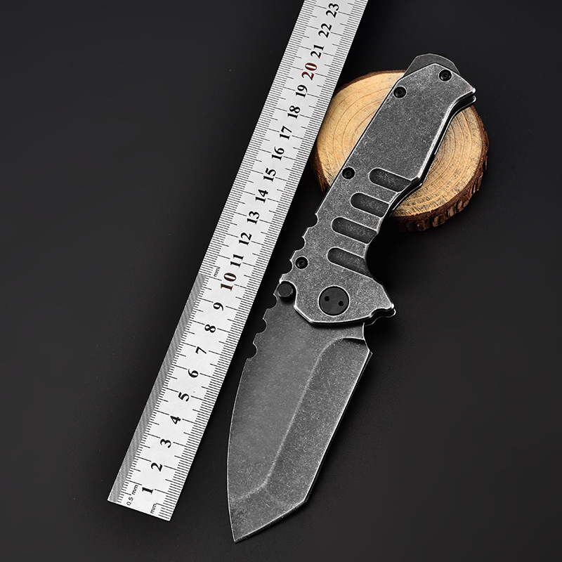 (🔥Last Day Promotion - 50%OFF) Black Steel Stonewashed Outdoor Folding Knife - Buy 2 Free Shipping