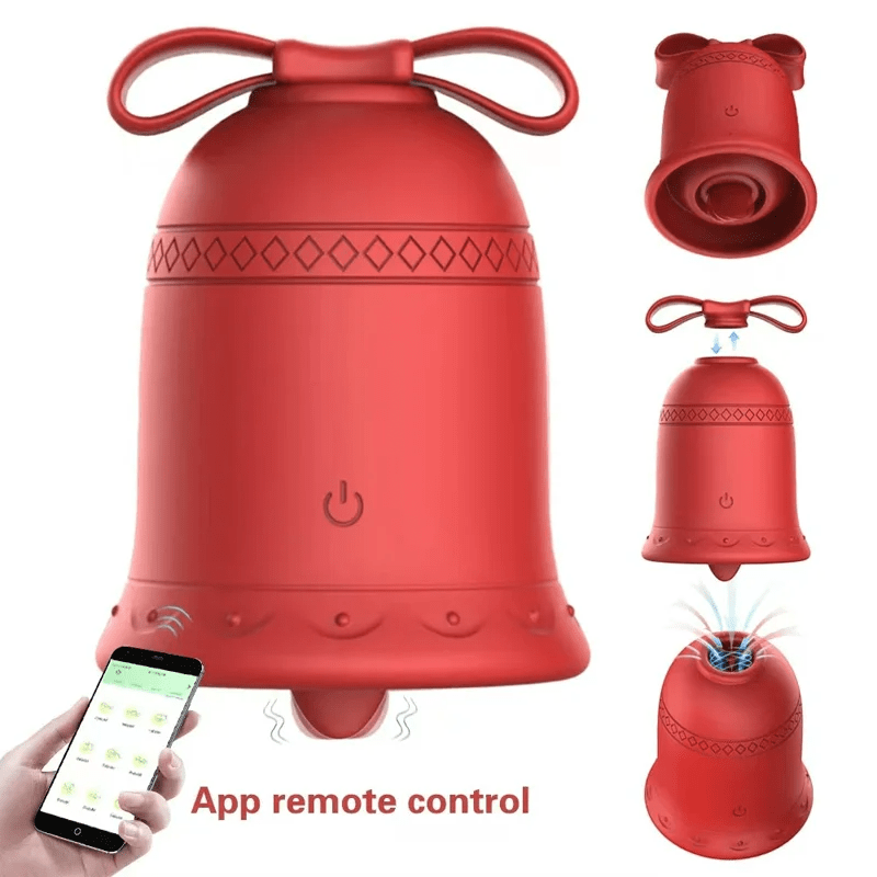 Christmas Tongue Licking Sucking Vibrator APP Controlled Clitoral Stimulator for Women