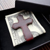 ✝️ 𝐈𝐃𝐎𝐋𝐈𝐙𝐄𝐈𝐍𝐋𝐀𝐘® Cross Bookmark/Money Clip Grain Leather