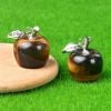 Natural Crystal Jade Colorful Apple Small Ornament