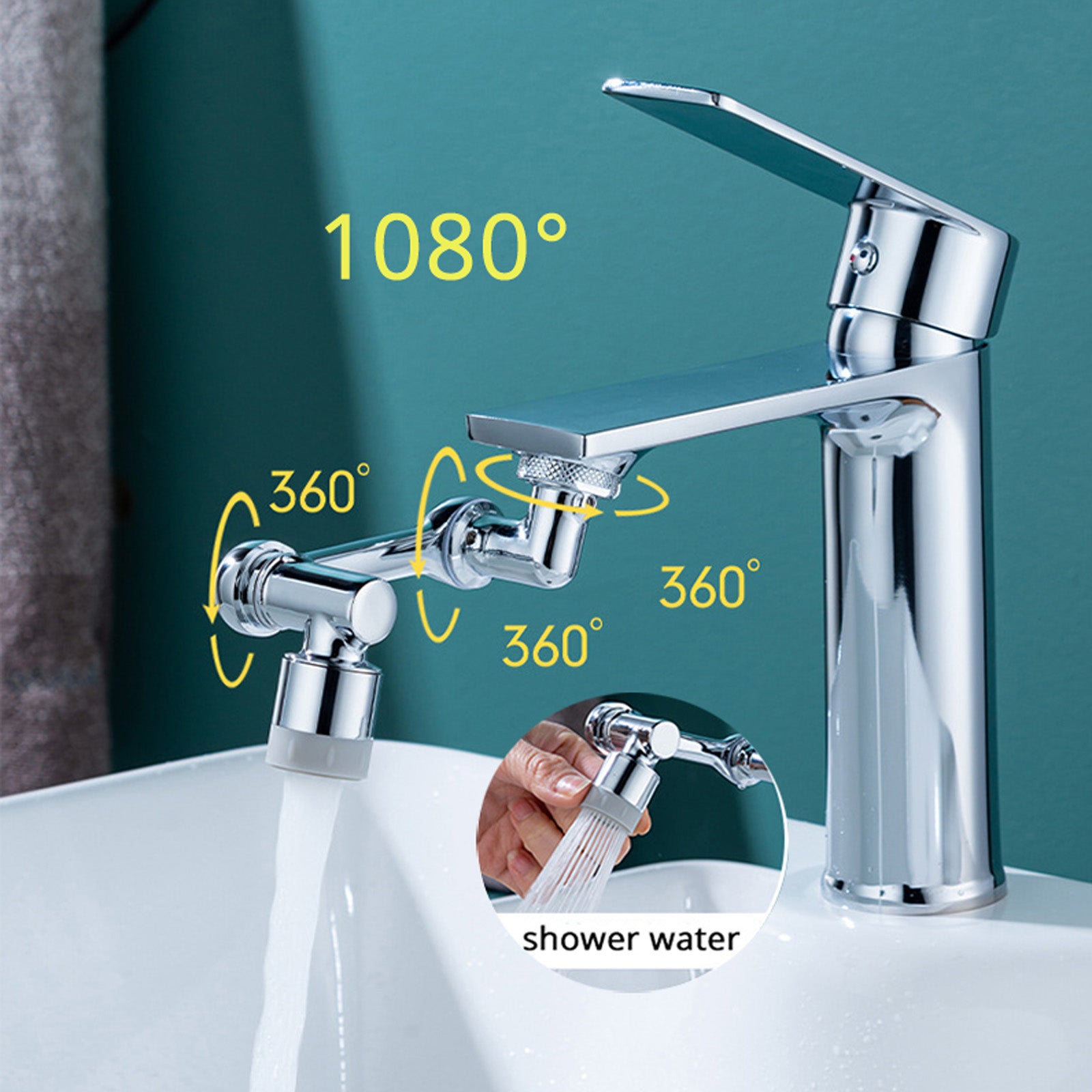 HOT SALE NOW-50% OFF- Universal 1080° Swivel Robotic Arm Swivel Extension Faucet Aerator - BUY 2 GET 1 FREE