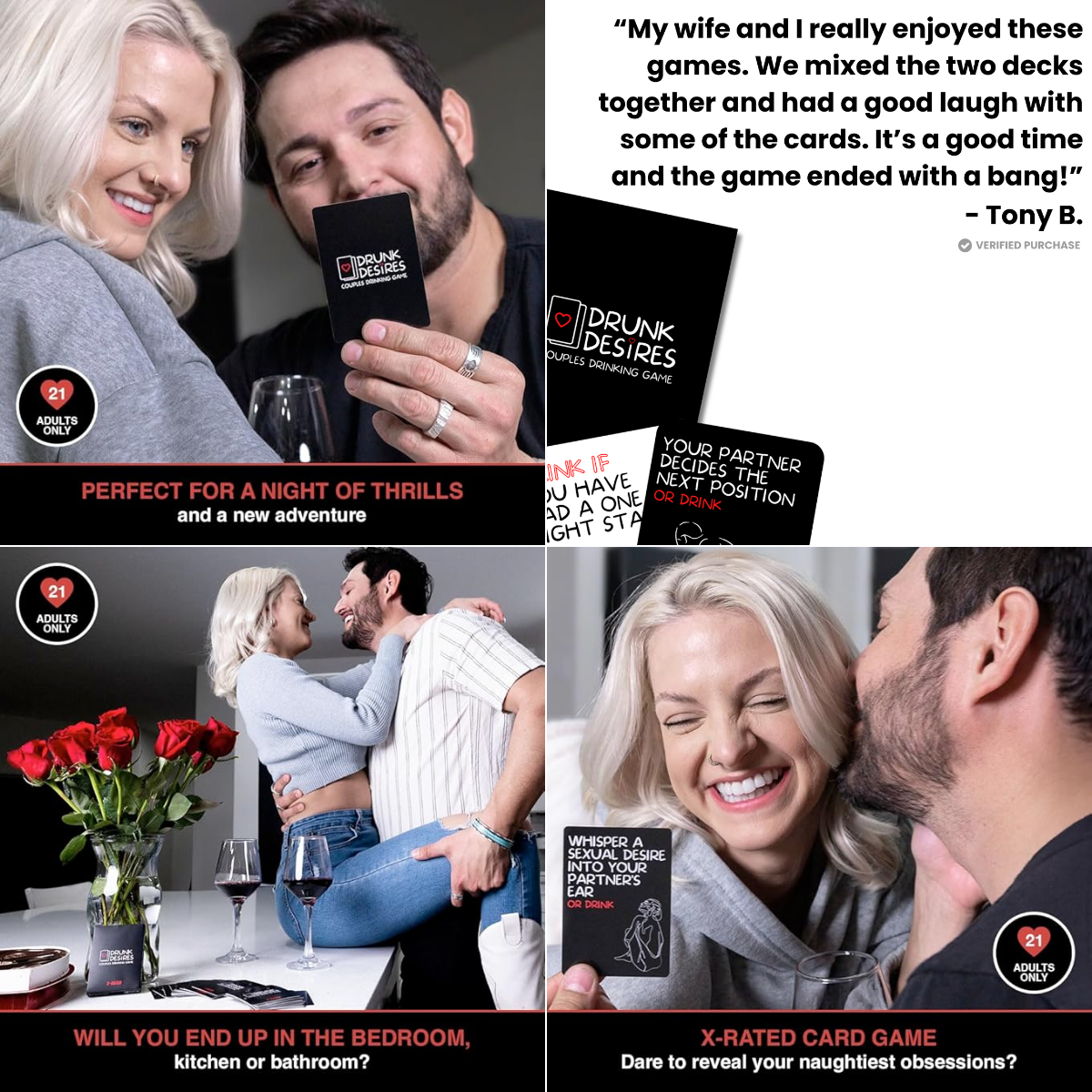 💞Drunk Desires Couples Card Game(50 Cards)