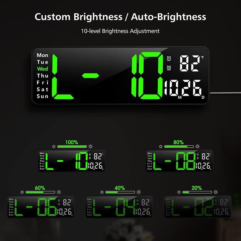 🔥HOT SALE 70% OFF🔥2024 Upgraded Digital Wall Clock Large Display