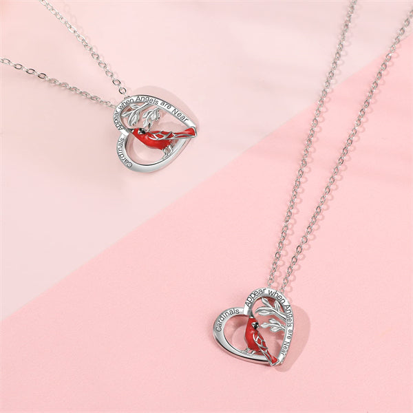 🔥Last Day Promotion 50% OFF🔥Cardinal Heart Pendant Necklace