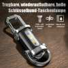 🔥Letzter Tag Verkauf 49% Rabatt🔥Tragbare, wiederaufladbare, helle Schlüsselanhänger-Taschenlampe