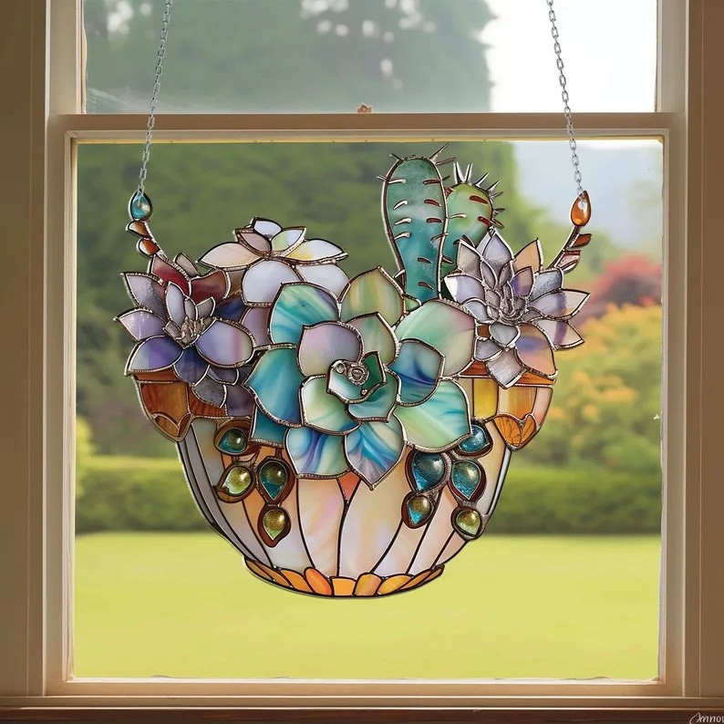 This week's special-🔥Succulent cactus window hanging🎍