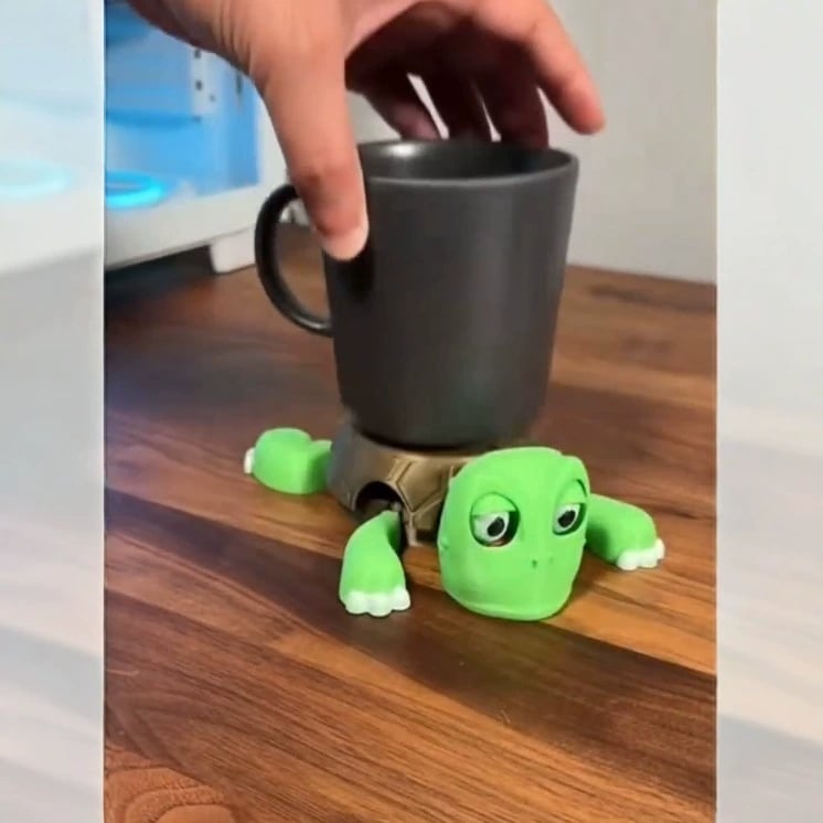 🔥HOT SALE 49 Prozent - Schildkröte mit offenen Augen Lustiger Tee-Untersetzer