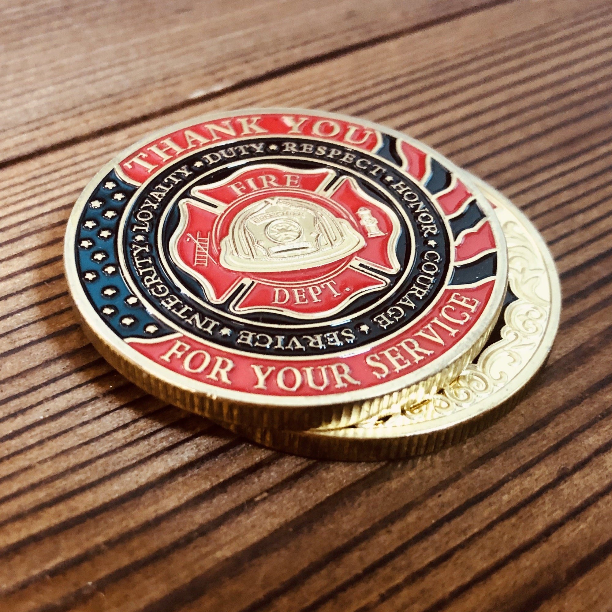 Firefighter Prayer Challenge Coin