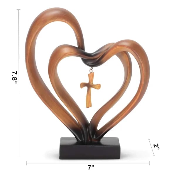 ✝️100% Handmade Jesus Entwined Hearts Cross💞(𝐂𝐨𝐥𝐨𝐧𝐞𝐥 𝐉𝐚𝐦𝐞𝐬®)