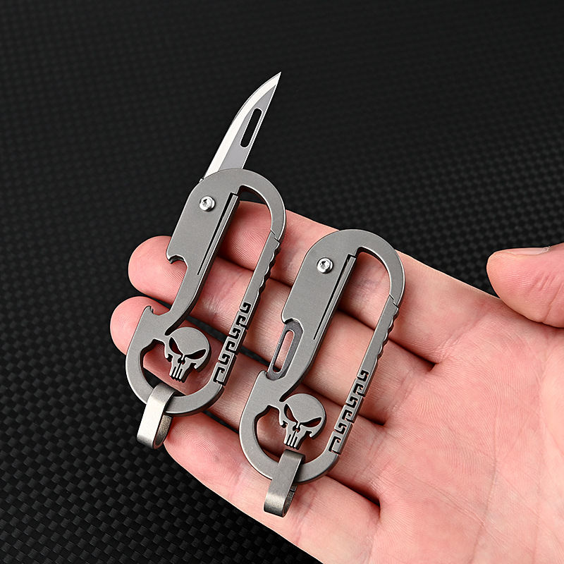 🔥Last Day Promo - 70% OFF 🎁Titanium Keychain Mini Skull Knife | Buy 2 Free Shipping