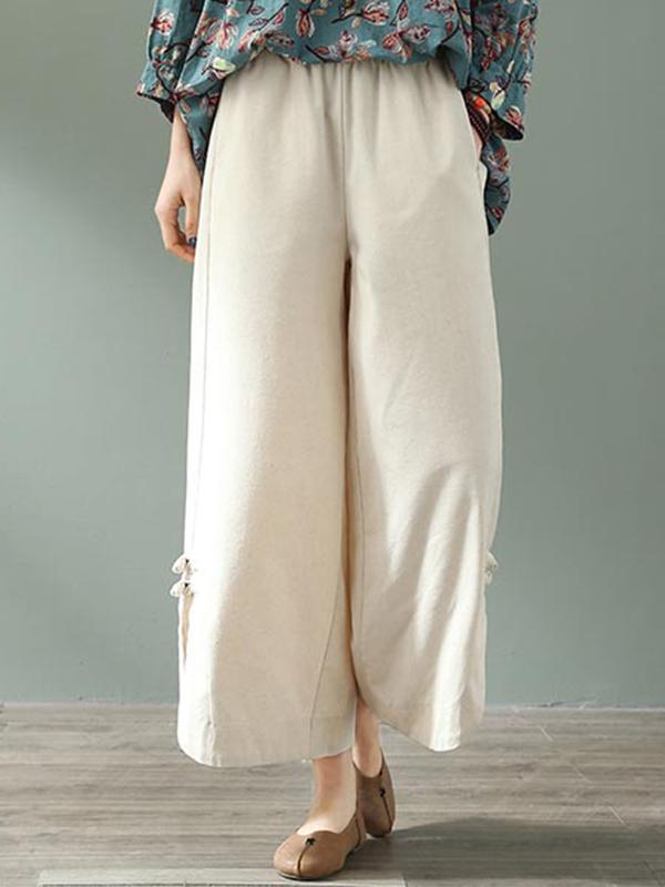 Heaven Tour Cotton & Linen Wide Leg Pant