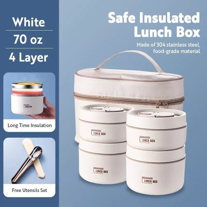 🔥Last Day Promotion - 60% OFF🎁PORTABLE INSULATED LUNCH CONTAINER SET