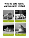 🎁TikTok Last Day Sale - 70% OFF🐈Removable and Washable Winter Closed-off Cat Bed💝