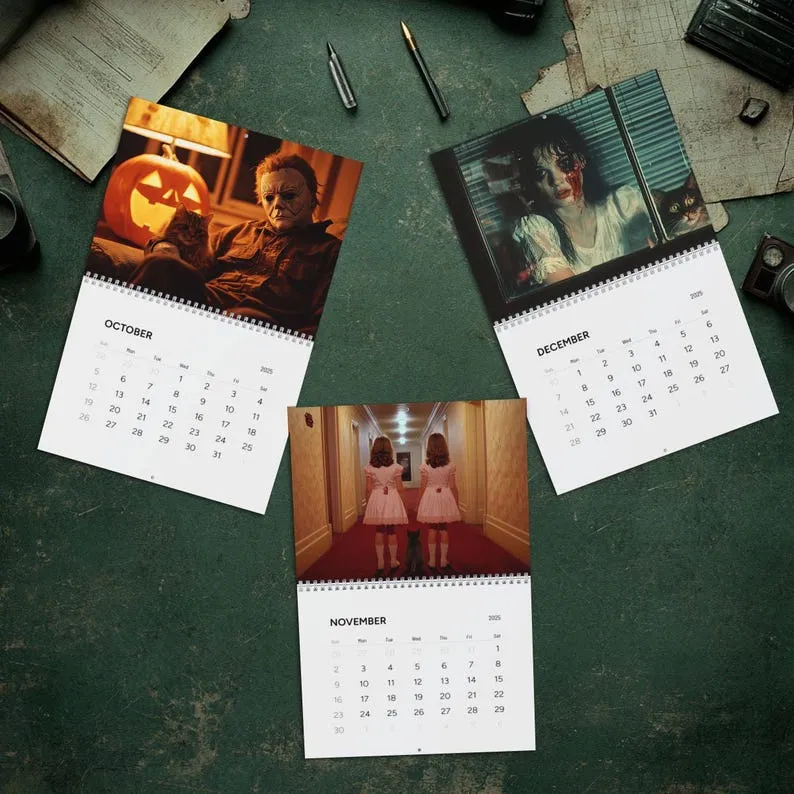 Horror movies and cat calendars