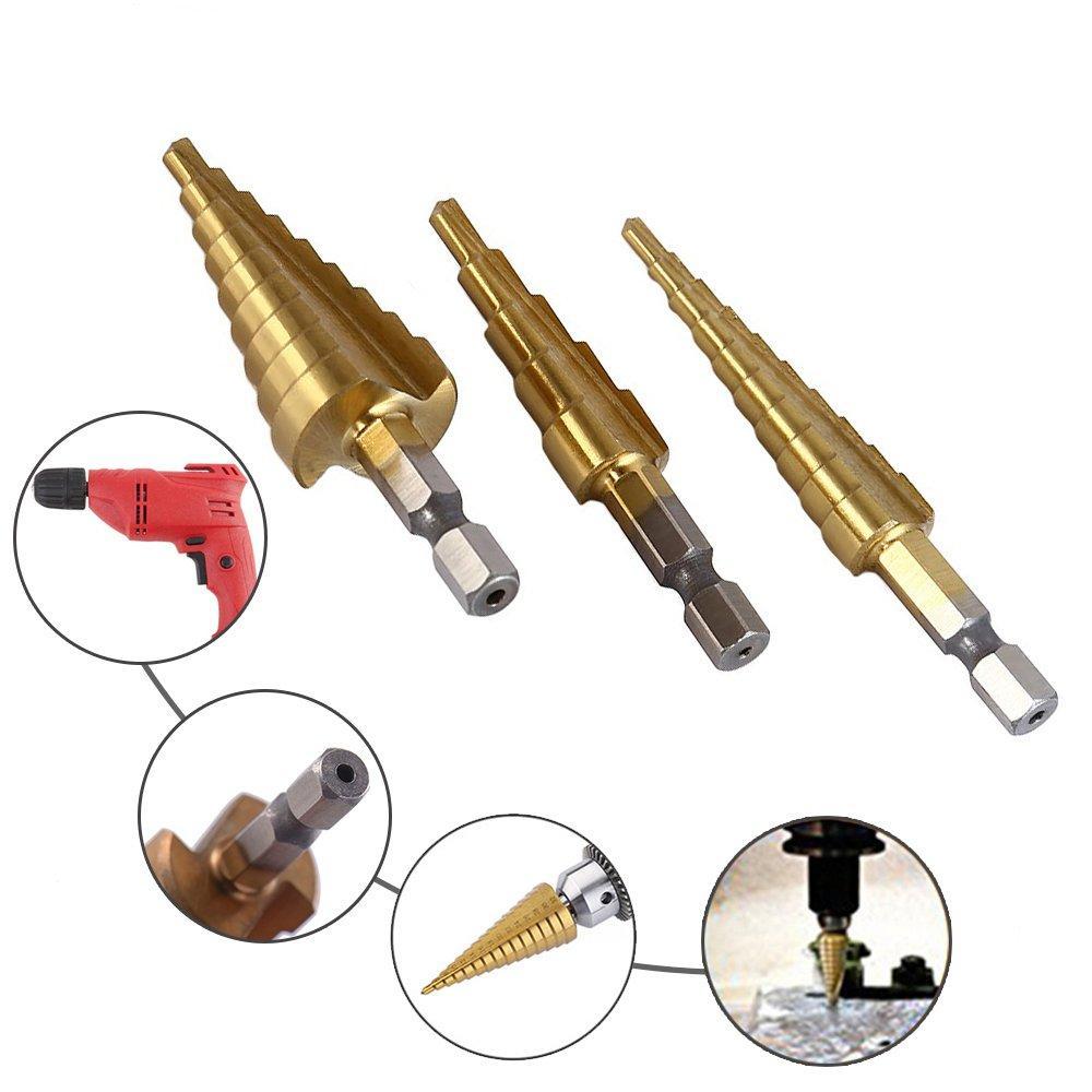 TITANIUM STEP DRILL BIT (3 PCS)