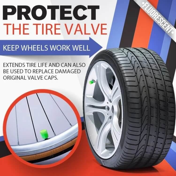 (🔥Hot Sale-Save 49% OFF) Universal Fluorescent Car Tire Valve Caps