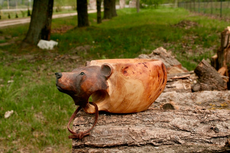 Animal Handmade Wooden Cup(𝐀𝐥𝐚𝐧 𝐄𝐰𝐞𝐧 𝐇𝐚𝐧𝐝𝐦𝐚𝐝𝐞®)