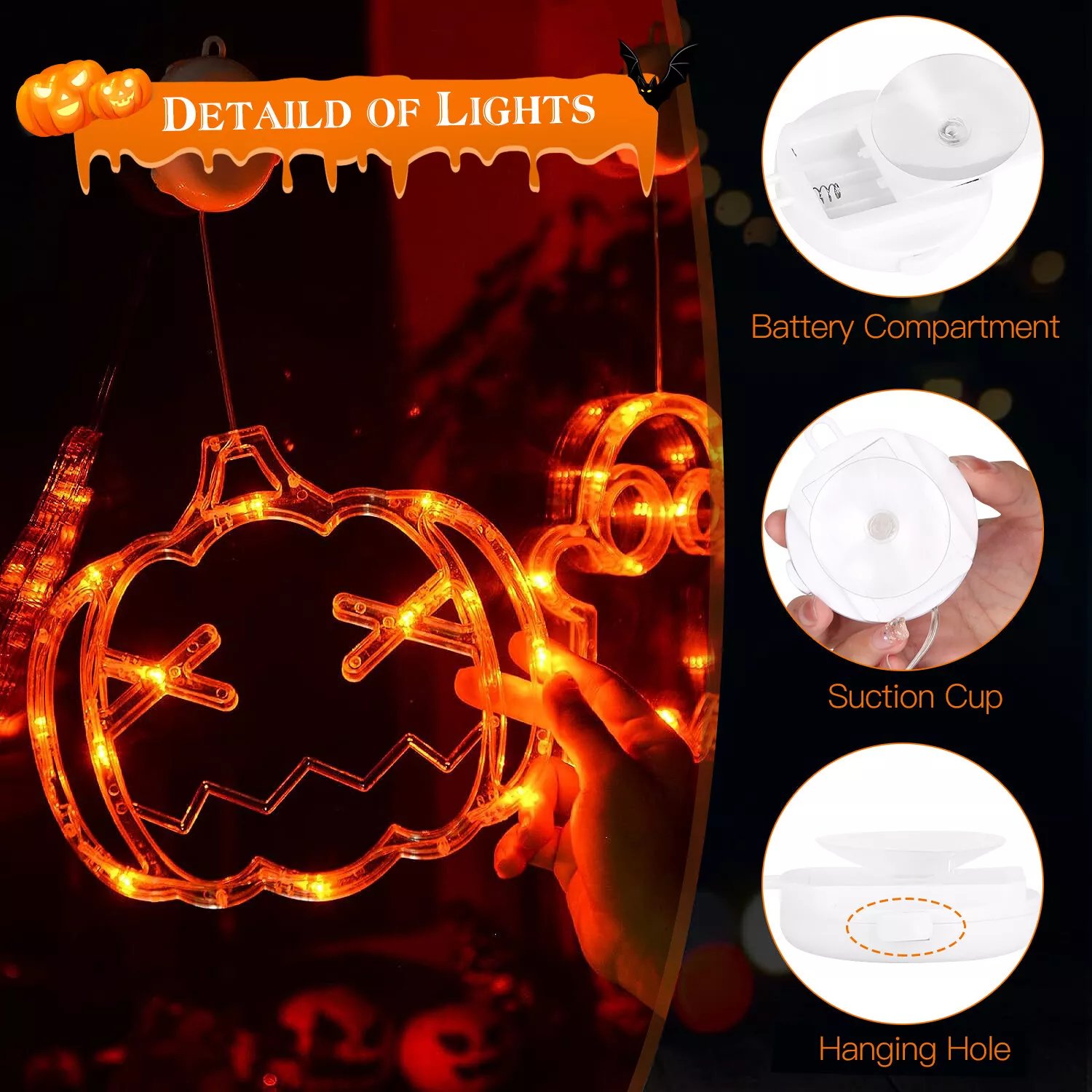 🎃LAST DAY SALE 50% OFF👻Halloween Window Lights with Suction Cup