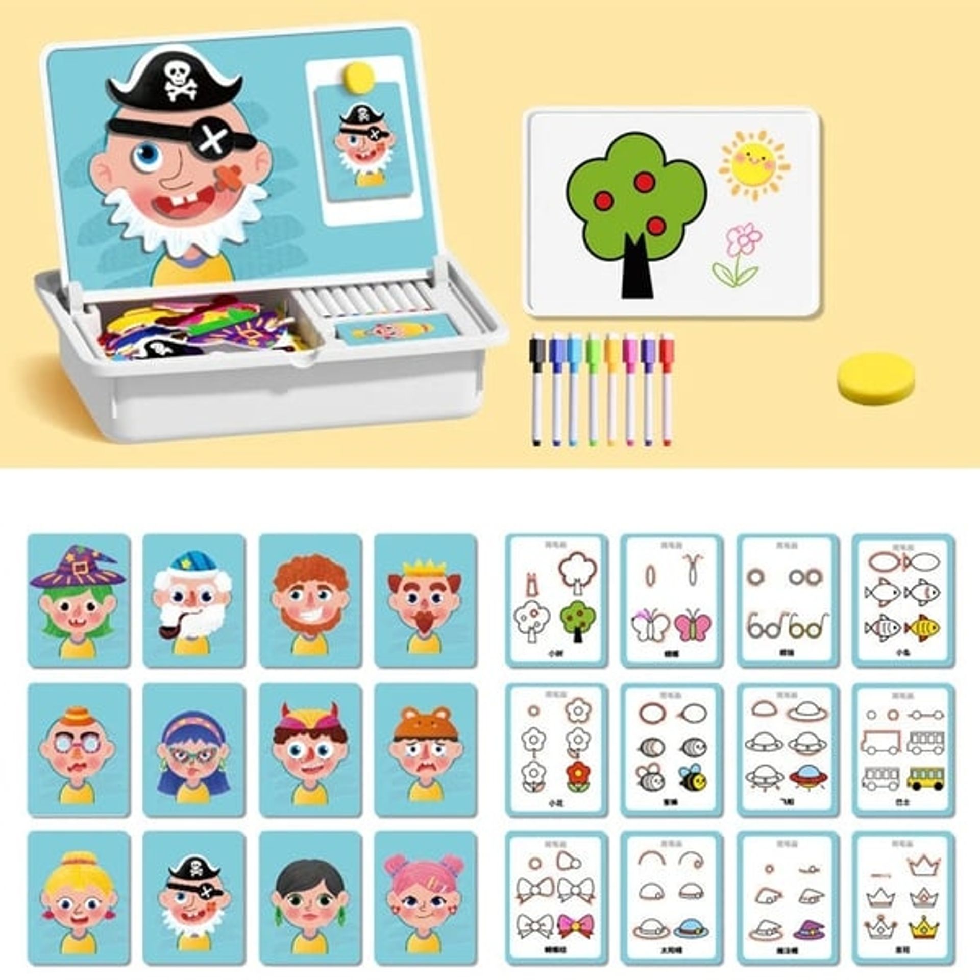 💥LAST DAY SALE 50% OFF💥Magnetic Puzzles Face Dress Up Travel Game