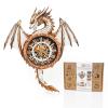 🔥Last Day 49% OFF - Ancient Dragon 3D Wooden Puzzle Clock DIY Craft Kit🐉