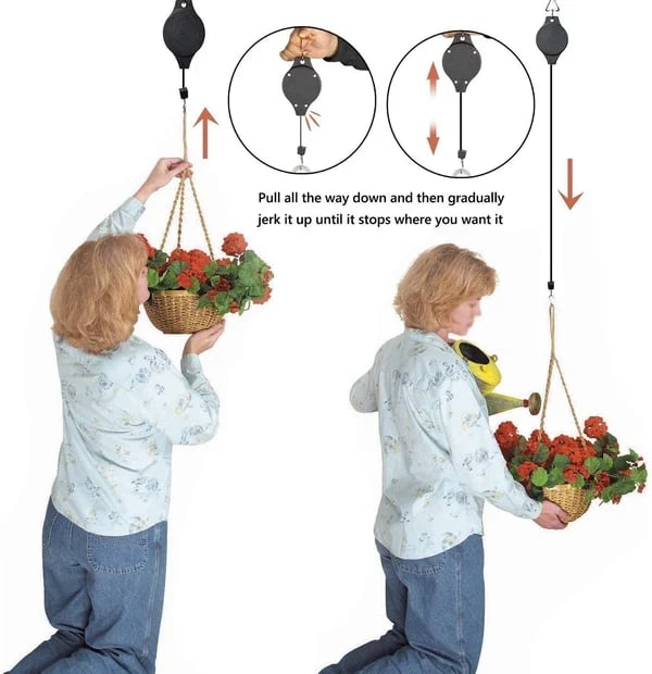 🌳Plant Pulley Set For Garden Baskets Pots, Birds Feeder, 👍Buy 5 Get 3 Free & Free Shipping