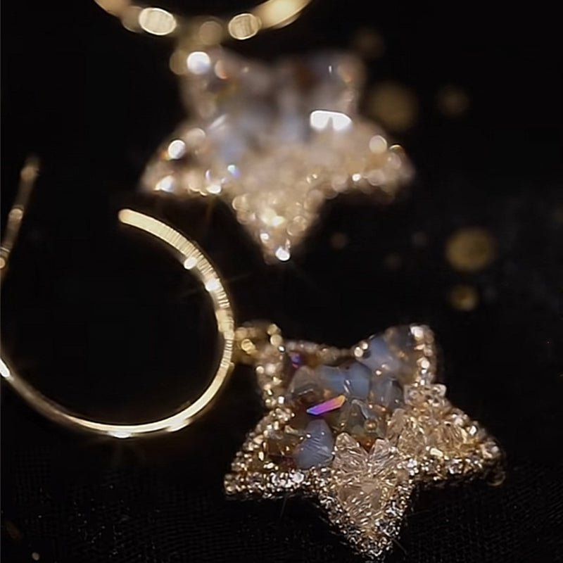 💖2022 Best Gift🌹Last Day Promotion Sparkling Crystal Star Earrings