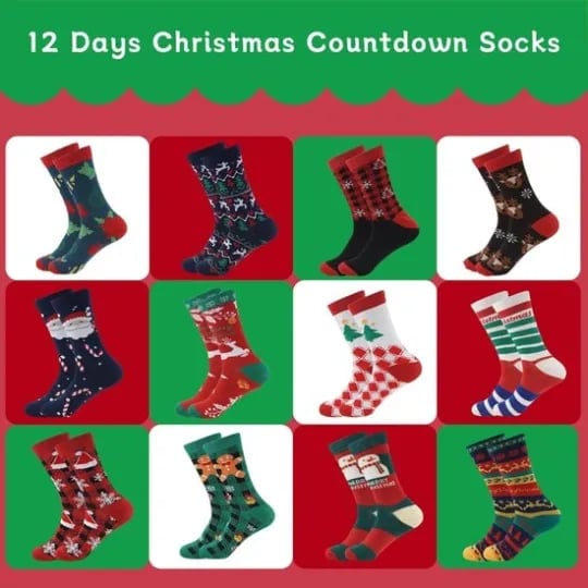 2024 Christmas Warm Socks Advent Calendar