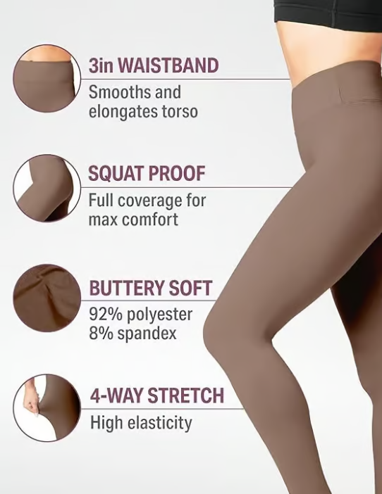 🔥LETZTER TAG 49 % RABATT🔥Bauchweg-Trainingsleggings mit hoher Taille und figurformender Wirkung