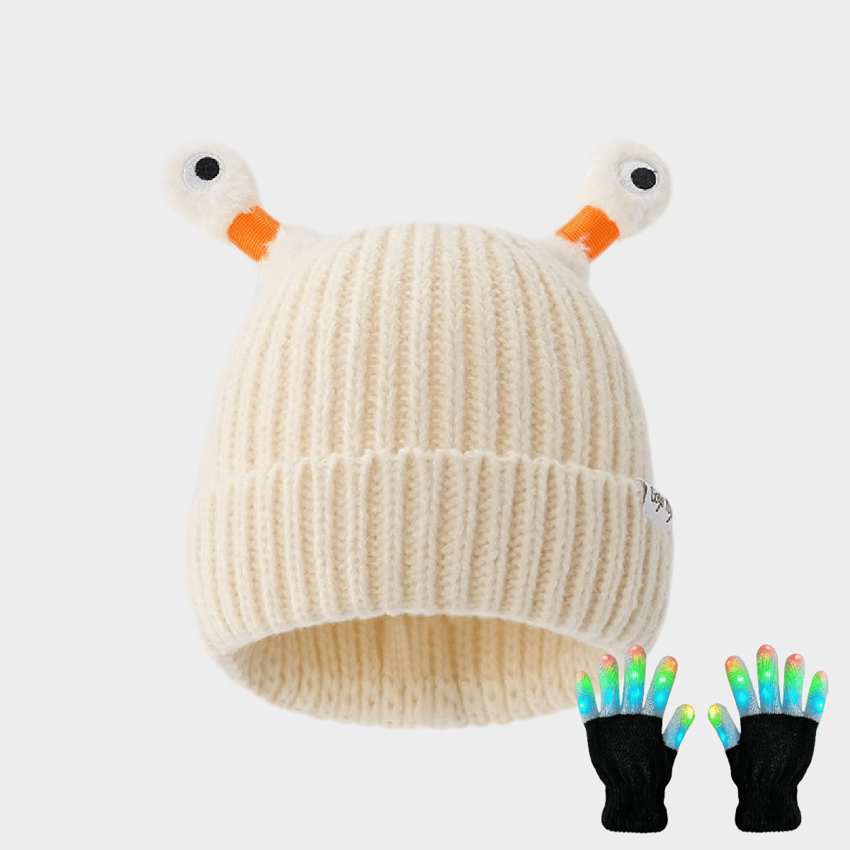 Last Day Promotion 70% OFF - 🔥-Winter Parent-Child Cute Glowing Little Monster Knit Hat