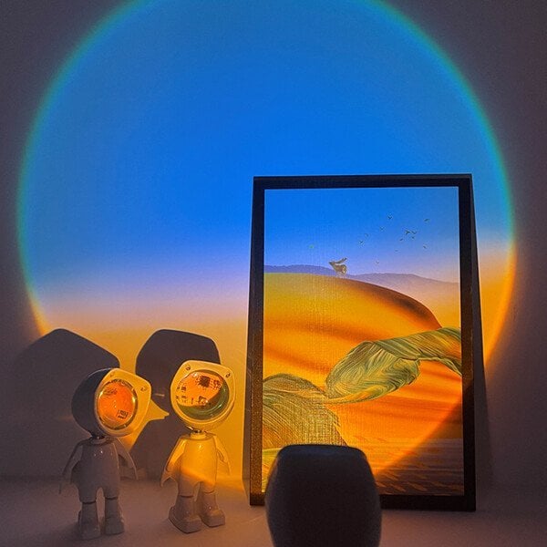 Mini astronaut background sunset lights🔥Christmas Sale-49% OFF🔥