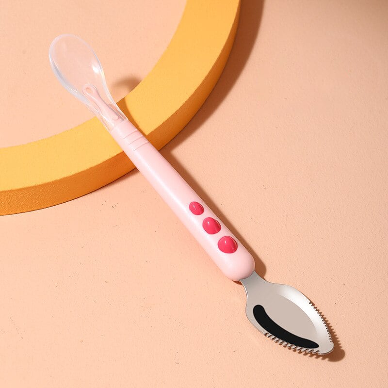 🎁TikTok Last Day Promotion -70% OFF🔥Baby Double Head Scraping Fruit Spoon