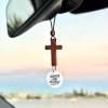 Last Day 49% OFF🔥Bible Verse Car Rearview Hanging Cross Ornament