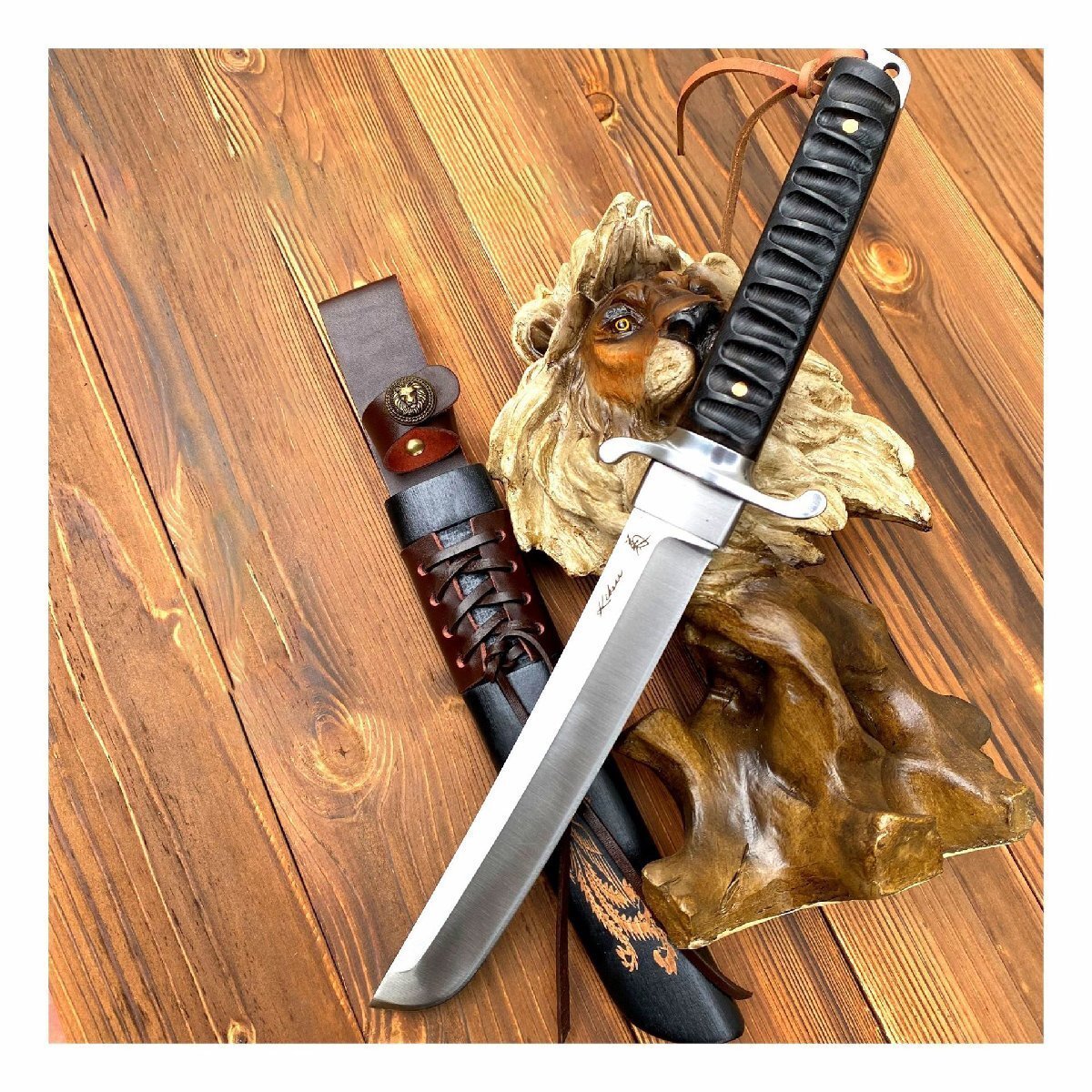 High Quality Outdoor Knife with Scabbard -EDC Portable Camping Survival Knife
