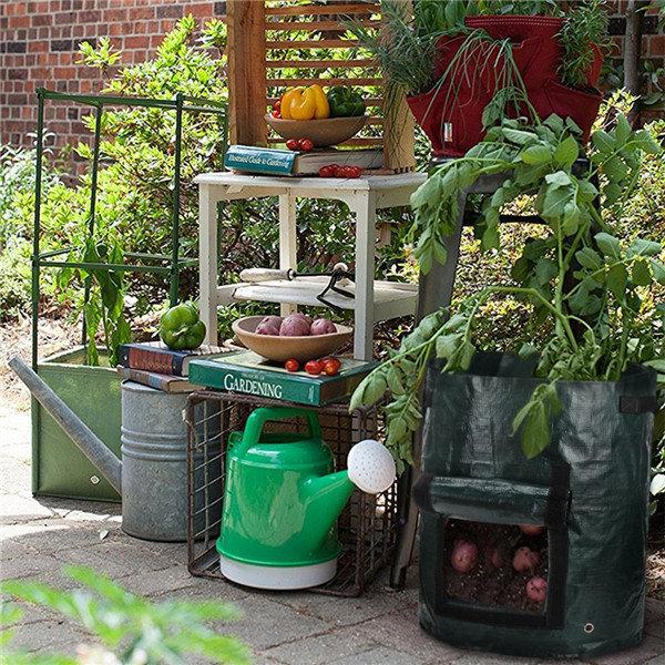 (SUMMER LIMITED TIME PROMOTION - 50% OFF) 10 Gallons Large Capacity Vegetables Grow Planter PE Container Bag