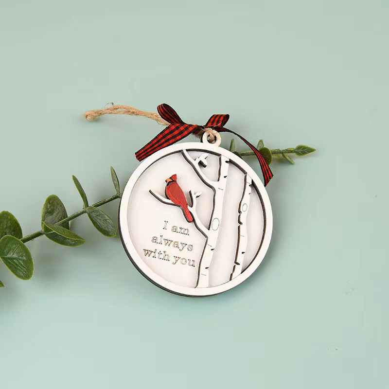 Handmade Cardinals Memorial Ornamen