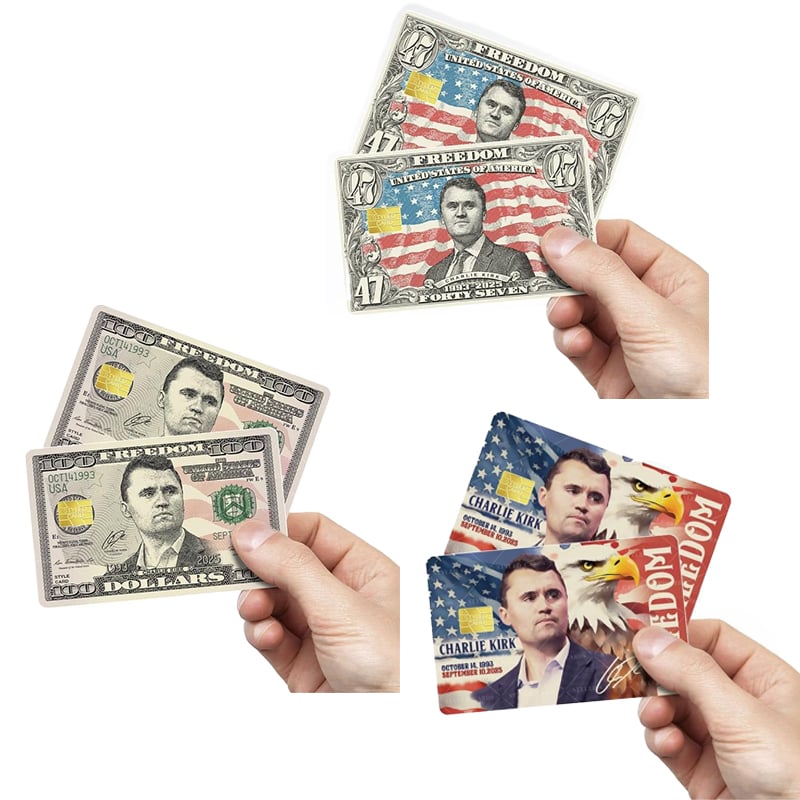 🙏60% OFF For Charlie's Fans -🎗️🕊️Charlie kirk debit card stickers