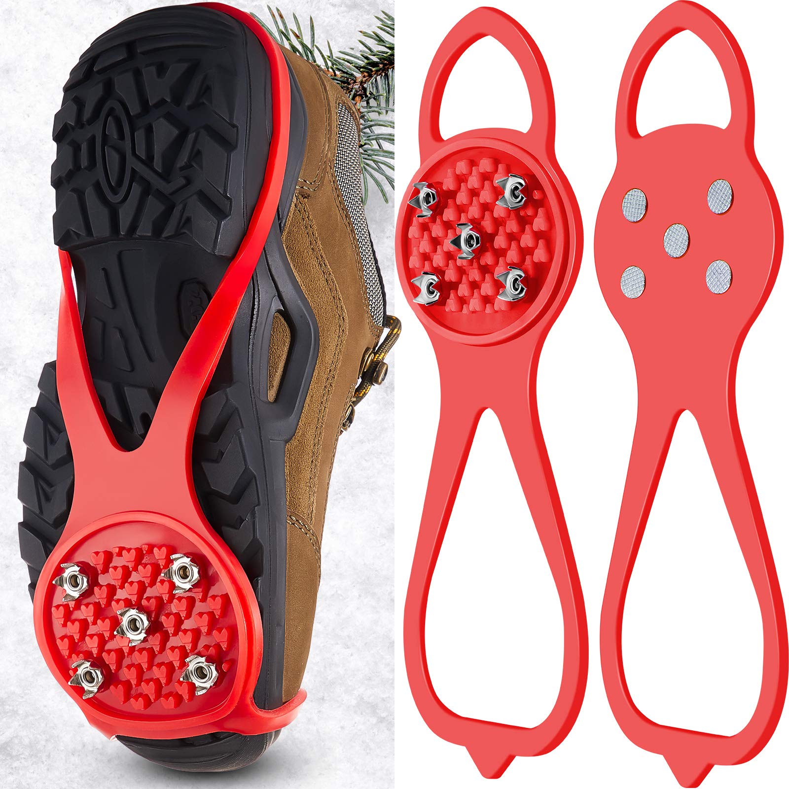 (🌲Early Christmas Sale- 50% OFF) Universal Gripper Spikes Non Slip Shoe Grips