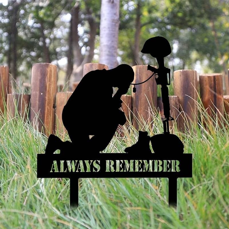 Last Day 75% OFF - Memorial metal plaque for fallen soldiers, yard decoration