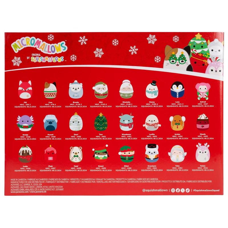 🎁TikTok Last Day Sale - 70% OFF🎅2026 Squishmallows 24-Day Micromallows Holiday Plush Advent Calendar