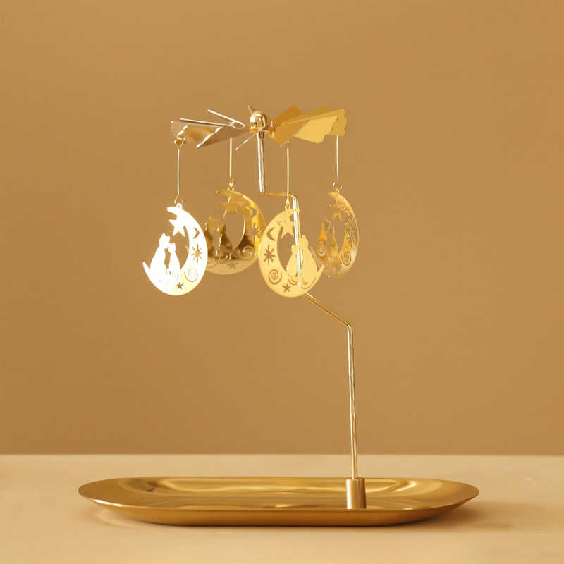 🔥Last Day: BUY 3 GET 1 FREE - 🧚✨Spinning Candle Holder with Tray