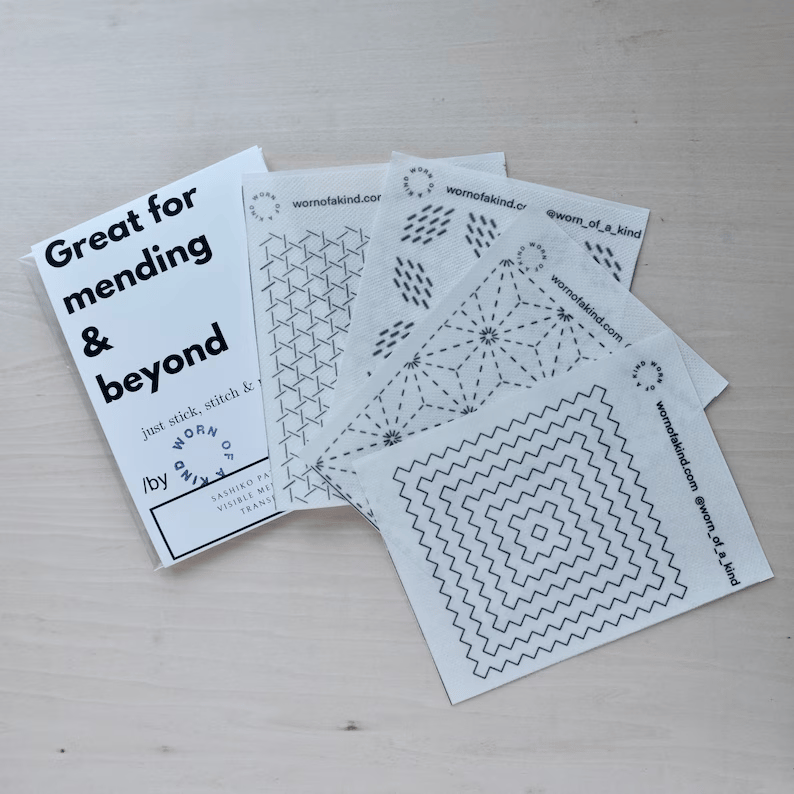 🔥Beginner-Friendly - 🪡Visible Mending Transfer Sashiko Pattern