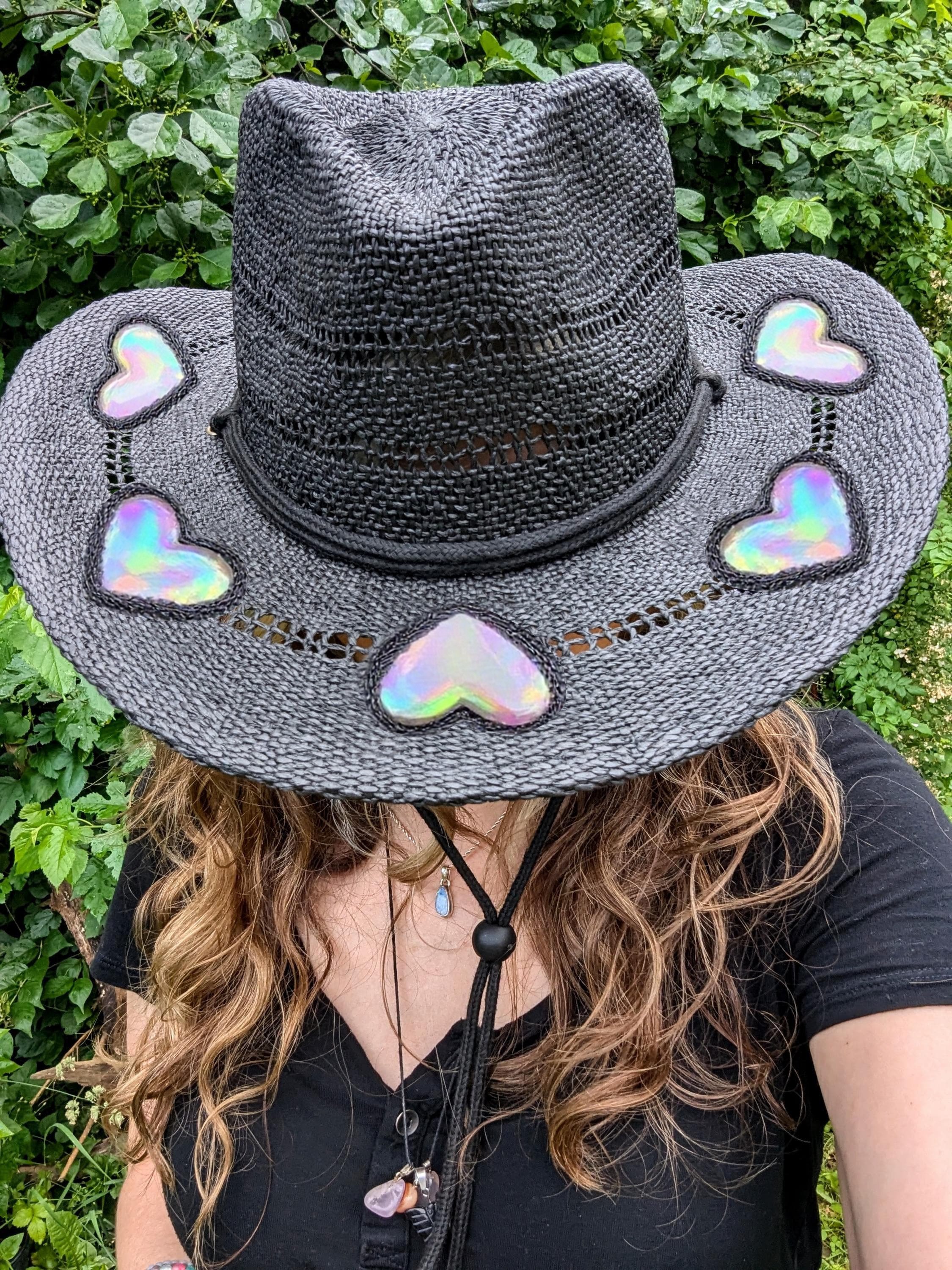 💥LAST DAY SALE 50% OFF💥Suncatcher Cowgirl Straw Prism Hat