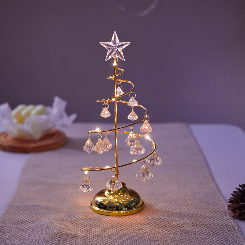 LED Star Light Crystal Diamond Christmas Tree Lamp