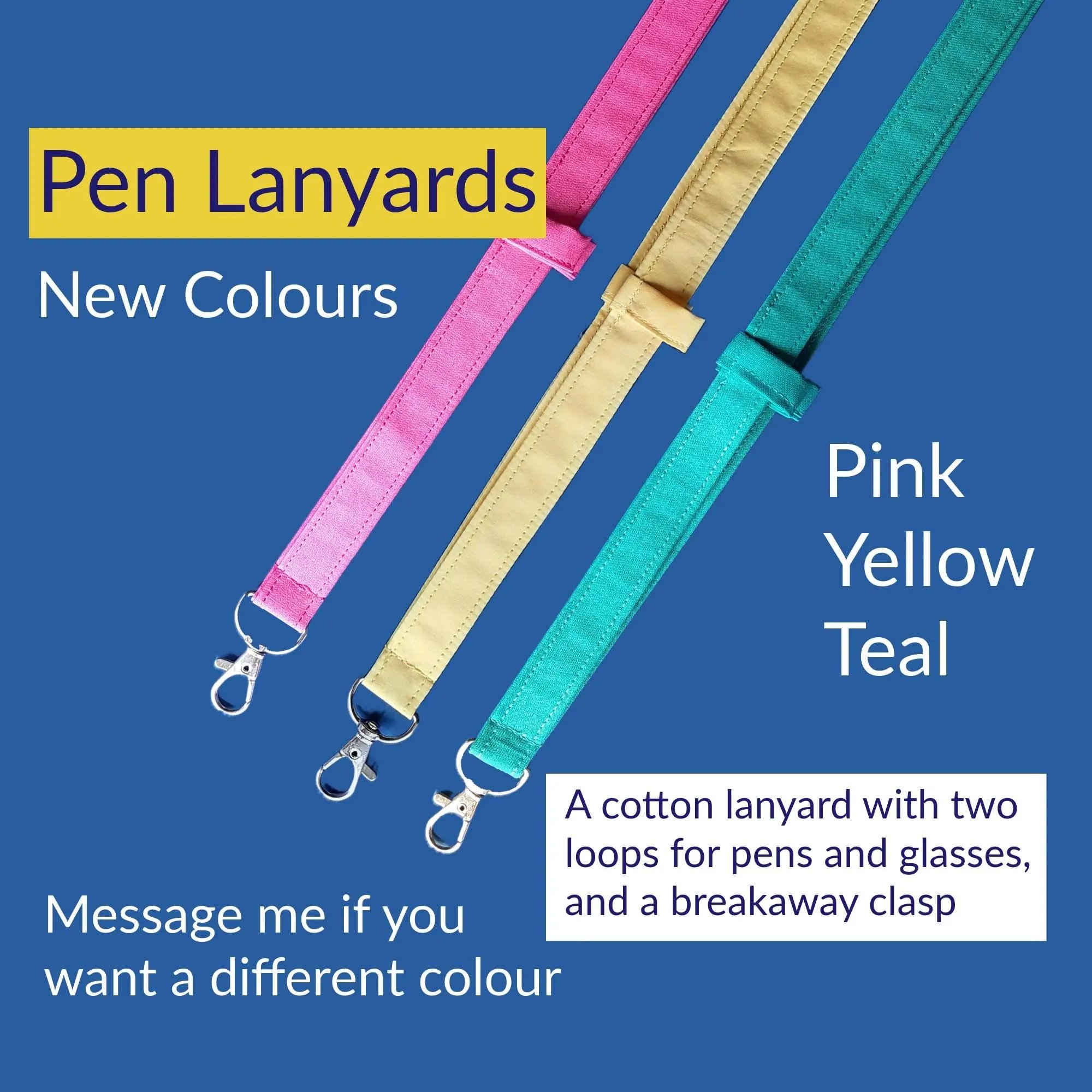 🔥LAST DAY 50% OFF -👩‍🏫Plain Fabric Pen Lanyards