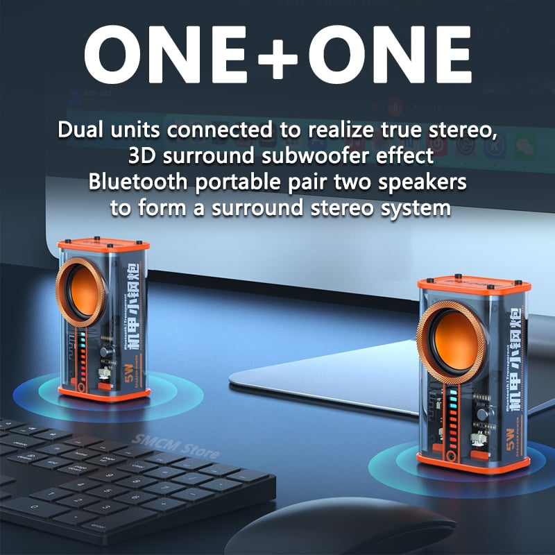 Last Day Promotion 48% OFF - Transparent bluetooth speaker(BUY 2 SAVE 20%&FREE SHIPPING NOW)